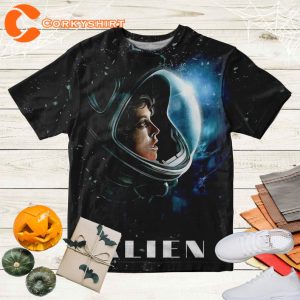 Horror Poster Alien 3D T Shirt, 1979 Alien Unisex Gift Men Women Tee, Science Fiction Horror Film 3D T Shirt