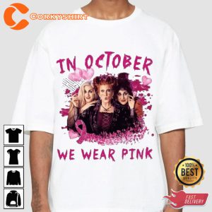 In October We Wear Pink Breast Cancer Awareness Month 2023 T-Shirt