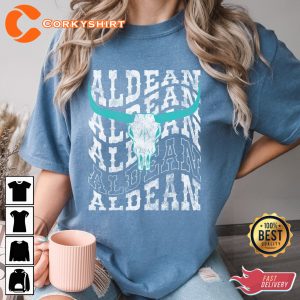 Jason Aldean Western Bullskull Country Music Texas Cowboy Inspired T-Shirt