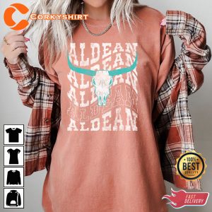 Jason Aldean Western Bullskull Country Music Texas Cowboy Inspired T-Shirt