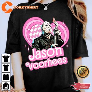 Jason Voorhees Pink Dolls Horror Halloween Friday the 13th Funny Halloween Party T-Shirt