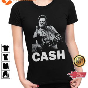 Johnny Cash Middle Finger Funny Offensive T-Shirt