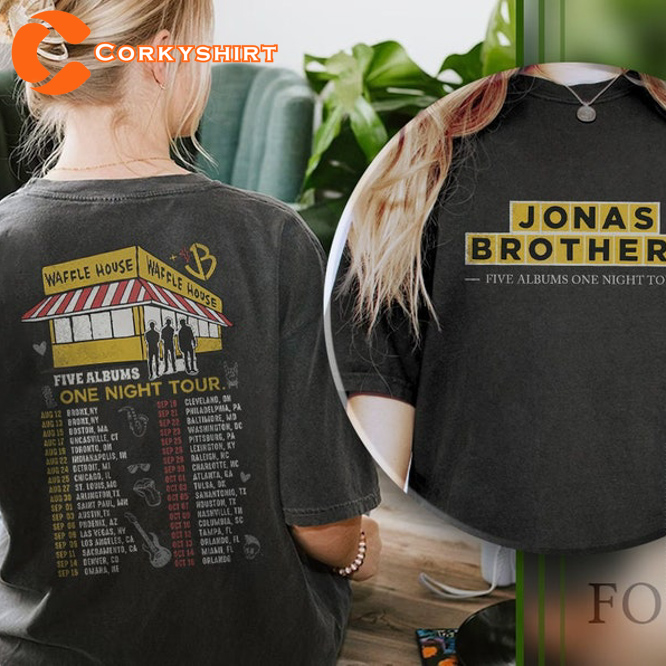 Vintage Jonas Brothers Shirt Waffle House Unisex Double Sided Merch Tour I  Love Hot Dads Sweatshirt Hoodie - teejeep