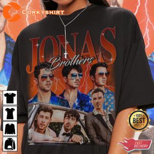 Jonas Brothers Five Albums One Night Tour 2023 Pop Music Fan Supporter T-Shirt