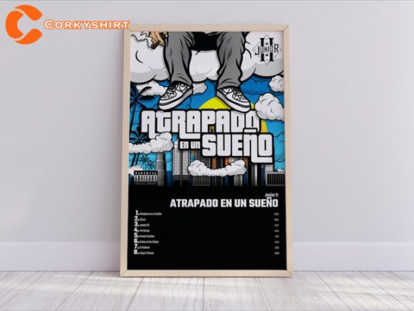 Junior H Atrapado En Un Sueno Album Cover Home Wall Art Poster