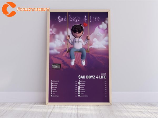 Junior H Sad Boyz 4 Life Album Cover Home Wall Art Poster