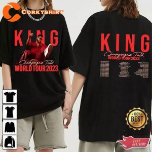 King Champagne Talk World Tour 2023 Music Tour Double Sided T-Shirt