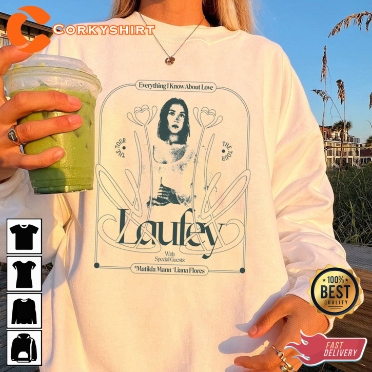 Laufey Everything I Know About Love Song Tee, Laufey Fan Lyrics Shirt, Melodic Memories Collection