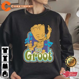 Marvel Guardians Of The Galaxy I Am Groot Vintage Inspired T-Shirt