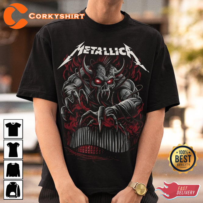 Metallica Hell Demon Heavy Metal Clothing Concert T-Shirt
