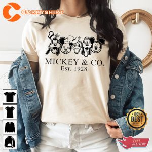 Mickey Co Est 1928 Disney Character Vintage Inspired T-Shirt