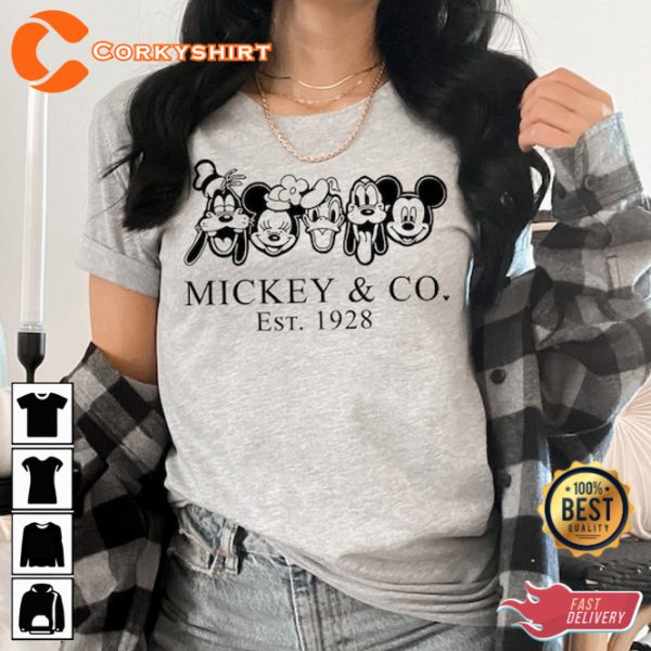 Mickey Co Est 1928 Disney Character Vintage Inspired T-Shirt