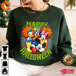 Mickey Minnie Mouse Disney Characters Happy Halloween Party 2023 Shirt