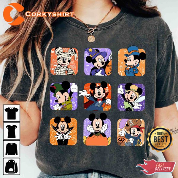 Mickey Mouse Halloween Costume Disney Mickey And Minnie T-Shirt