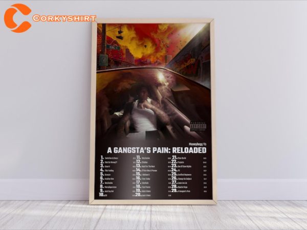 Moneybagg Yo A Gangsta Pain Reloaded Album Cover Home Wall Art Poster