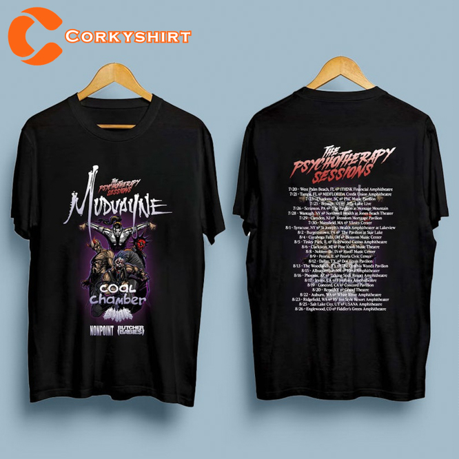 Mudvayne Summer 2023 US Tour With Coal Chamber Tyler Childers Double Sided Country Music T-Shirt