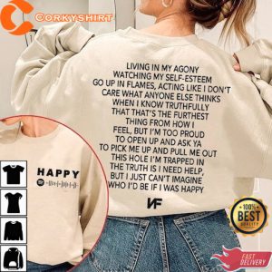 NF Rapper Album 90s Vintage, NF Hope Tour Sweatshirt, Official NF Happy Lyrics T-Shirt