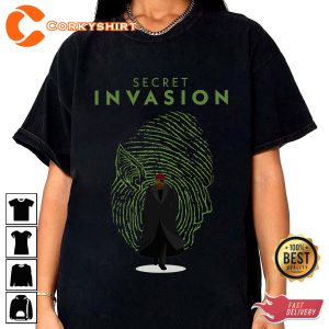 Nick Fury Secret Invation Samuel L Jackson Fan Marvel Movie T-Shirt