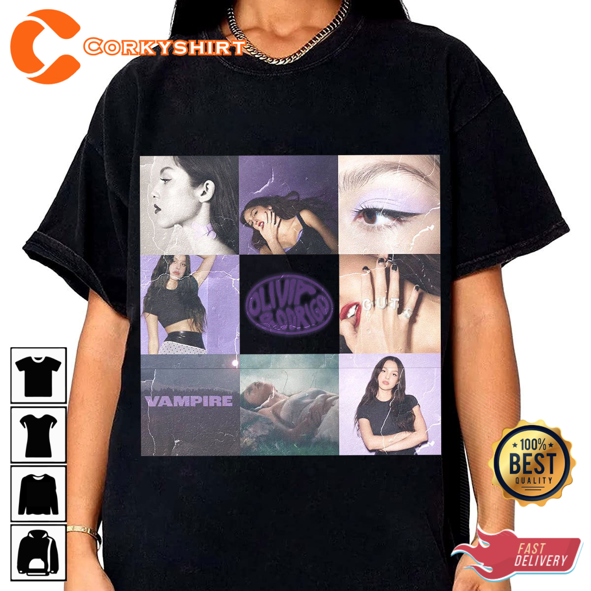 Olivia Rodrigo Vampire Album Guts Music Trendy T-Shirt