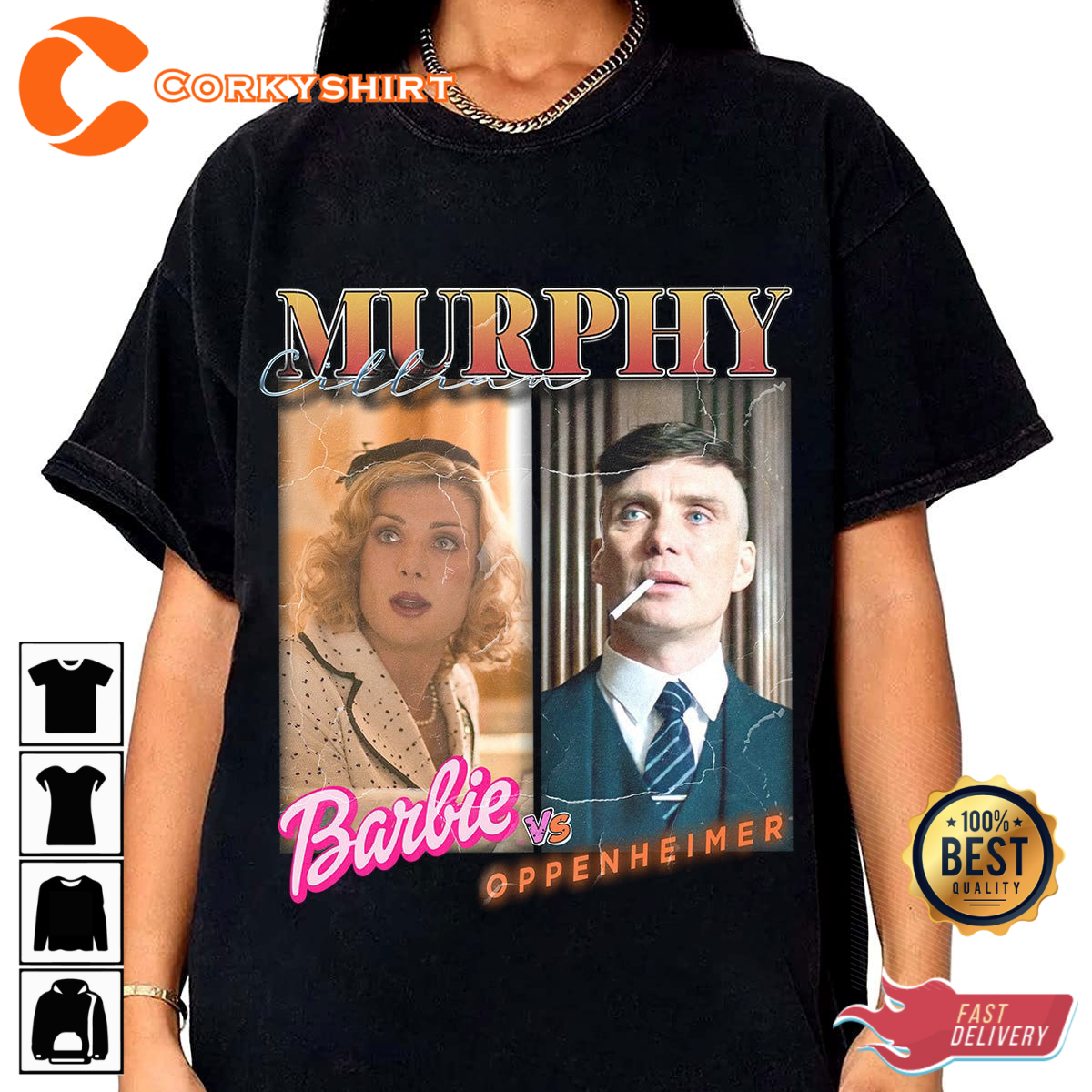 Oppenheimer Barbie 2023 Cillian Murphy Movie T-shirt