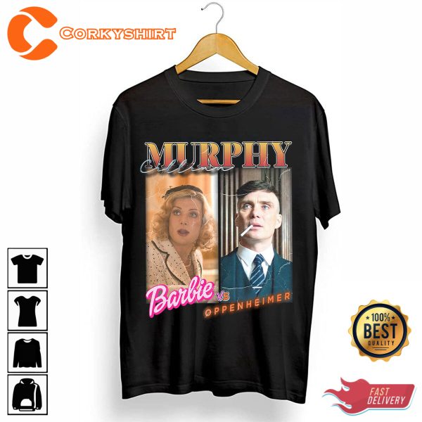 Oppenheimer Barbie 2023 Cillian Murphy Movie T-shirt
