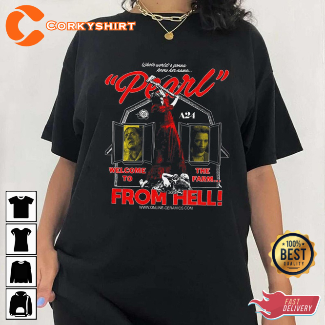 Pearl Movie Horror Fan Scary Halloween Spooky Costume T-Shirt