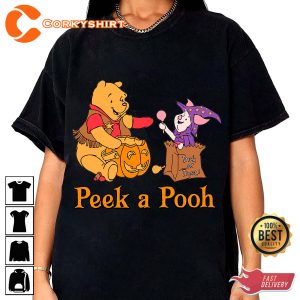 Peek A Pooh Winnie The Pooh Halloween Trick Or Treat Halloween Costume T-Shirt