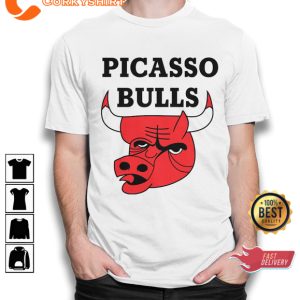 Picasso Bulls Funny Abstract Art T-Shirt