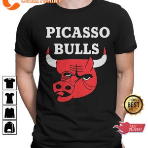 Picasso Bulls Funny Abstract Art T-Shirt