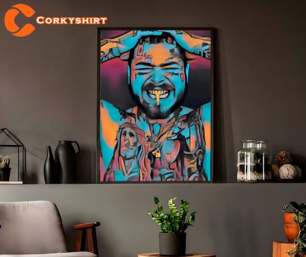 Post Malone Wall Art Decoration for Home Office Poster