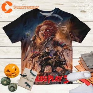 Poster Horror Chucky 3D TShirt, Childs Play Unisex Gift Men Women Tee, Chucky Horror Film 3D Gift For Fan