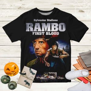 Rambo American Media Franchise Movie Unisex 3D T-Shirt