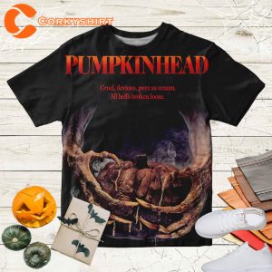 Poster Pumpkinhead 1988 3D Shirt, Horror Movie Pumpkinhead Tee Design , Horror Movie 3D Tshirt Gifts For Fan