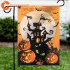 Pumpkin Nightmare Castle Happy Halloween Garden Flag