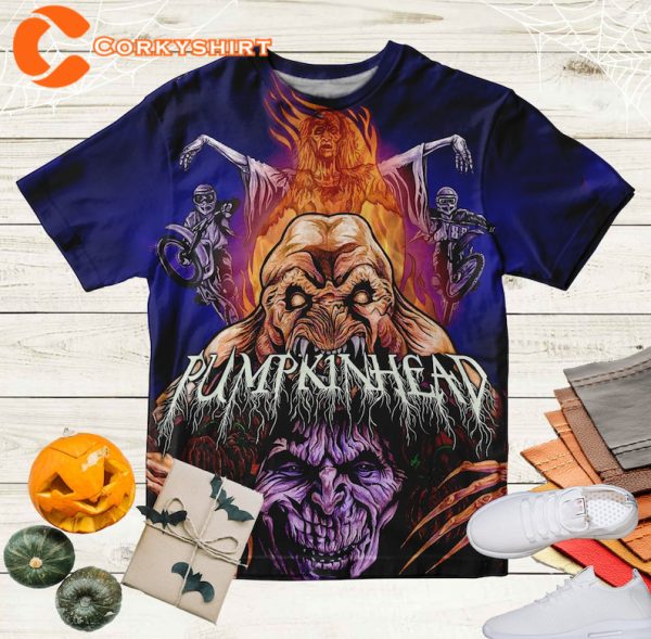 Pumpkinhead 1988 Poster Movie 3D Shirt, Horror Movie Pumpkinhead Haloween, Horror Movie 3D Tshirt Gifts For Fan