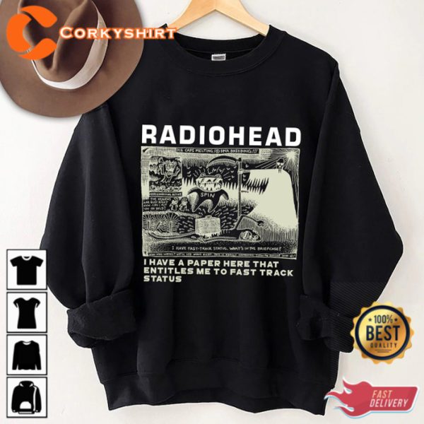 Radiohead America Tour Sweatshirt, Radiohead 90s Band T-Shirt