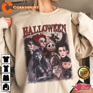Retro 90s Halloween Corpse Bride Halloween Movie T-Shirt