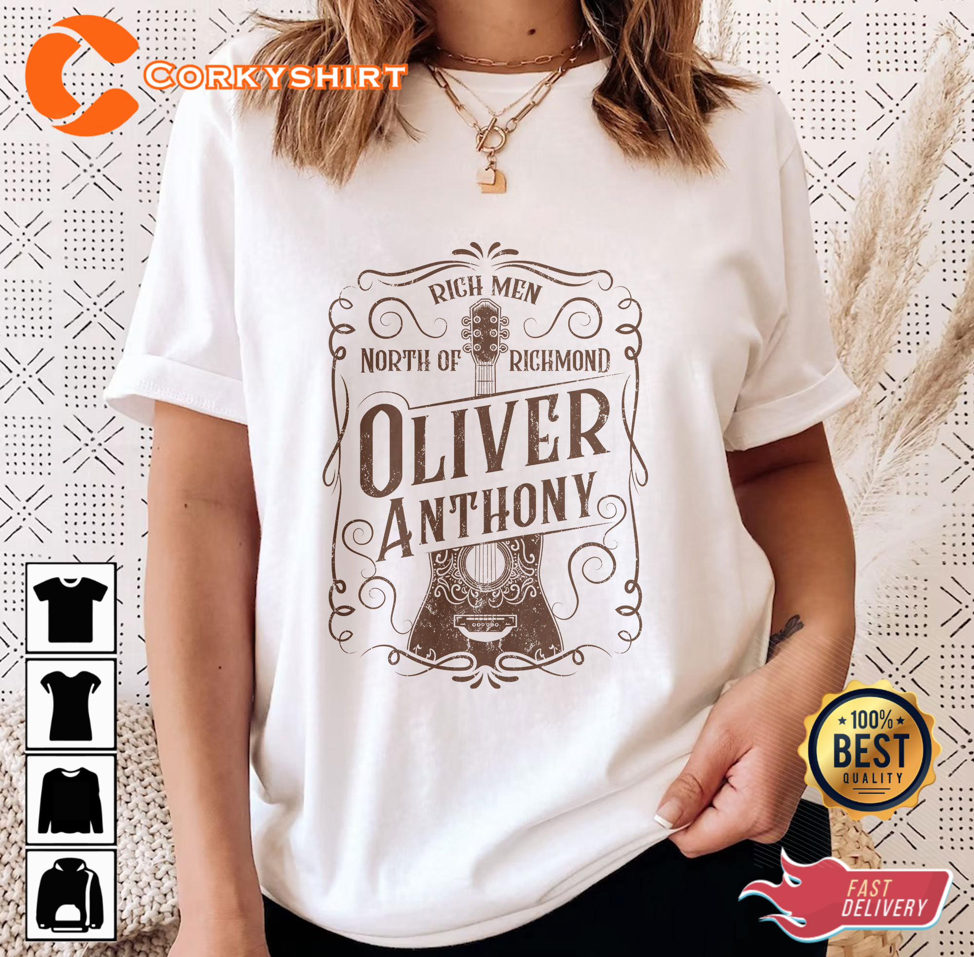 Rich Men North Of Richmond Proud American Oliver Anthony Country Vibes Unisex T-Shirt
