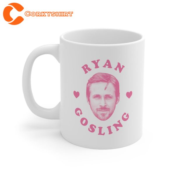 Ryan Gosling Pink Heart Ceramic Coffee Mug