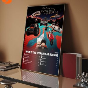 SAINt JHN While The World Was Burning Album Cover Home Wall Art Poster
