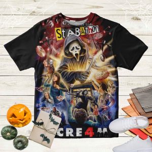 Scream 1996 American Slasher Film 3D T Shirt, Vintage Scream Horror Shirt Gift For Fan