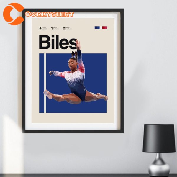Simone Biles Olympic Gymnastics Art Because I Can Motivational Poster