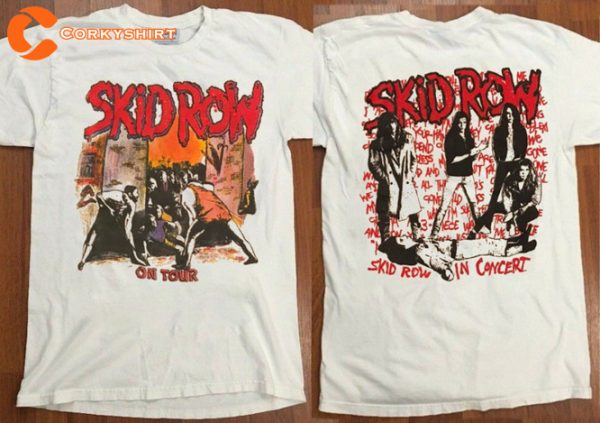 Skid Row Heavy Metal Band On Tour Youth Gone Wild Concert T-Shirt