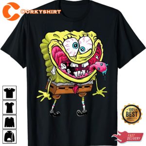 Spongebob Squarepants Weird Face Halloween Gift T-Shirt