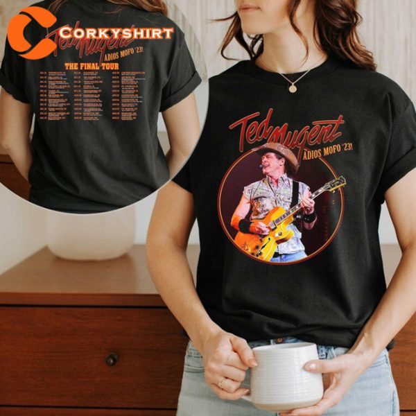 Ted Nugent Adios Mofo 23 Final Tour Ted Nugent Perform Concert T-Shirt