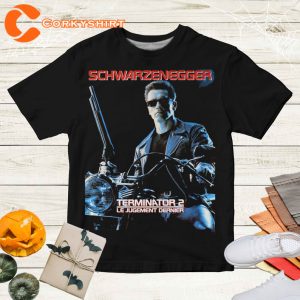 Terminator 2 Schwarzenegger Unisex 3D Vintage Shirt
