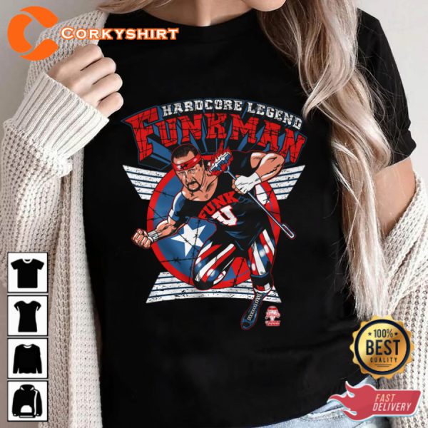 Terry Funk Hardcore Legend Funkman RIP Memorial Shirt