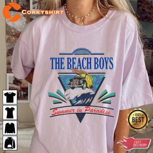 The 1985 Tour Band Summer In Paradise Vintage 80s The Beach Boys Tee