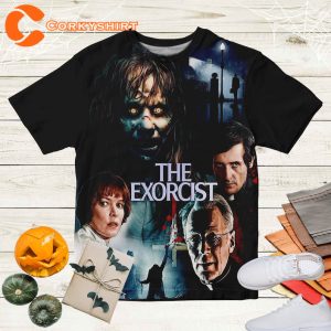 The Exorcist 1973 American Supernatural Horror Film 3D Poster T- Shirt