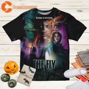 The Fly 1986 American Science Fiction 3D Full Print Vintage Shirt, The Fly Unisex Tshirt For Men and Women, Horror Movie Film
